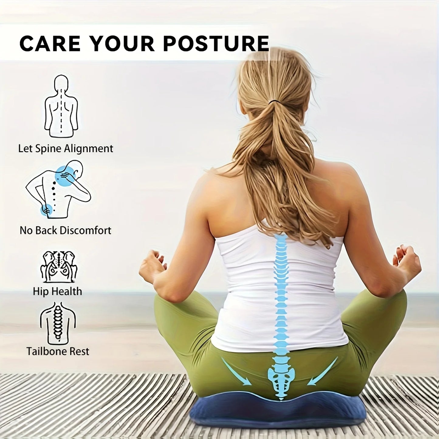 Orthopedic Memory Foam Donut Pillow Tailbone Cushion