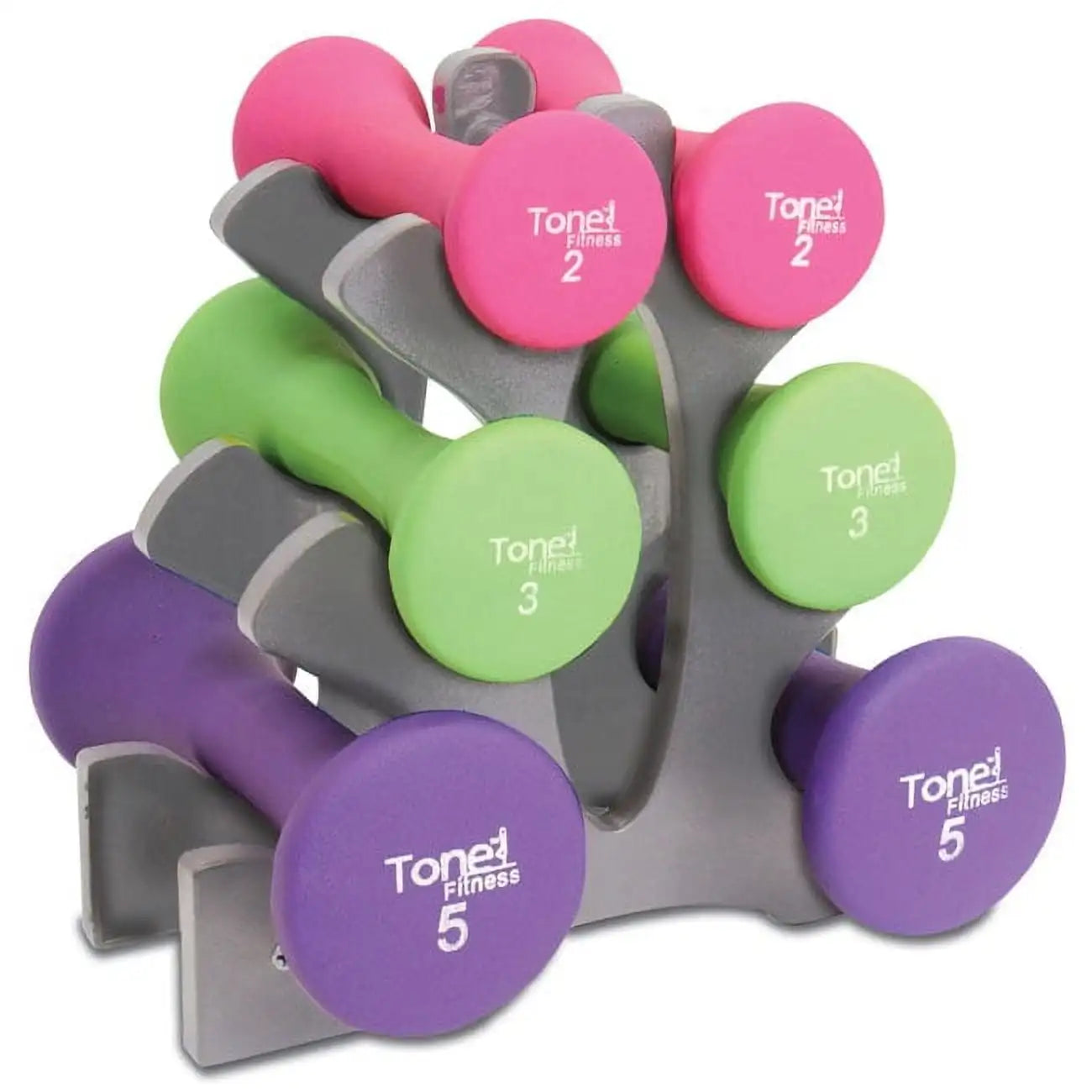NONE Hourglass Neoprene Dumbbell Set With A Frame