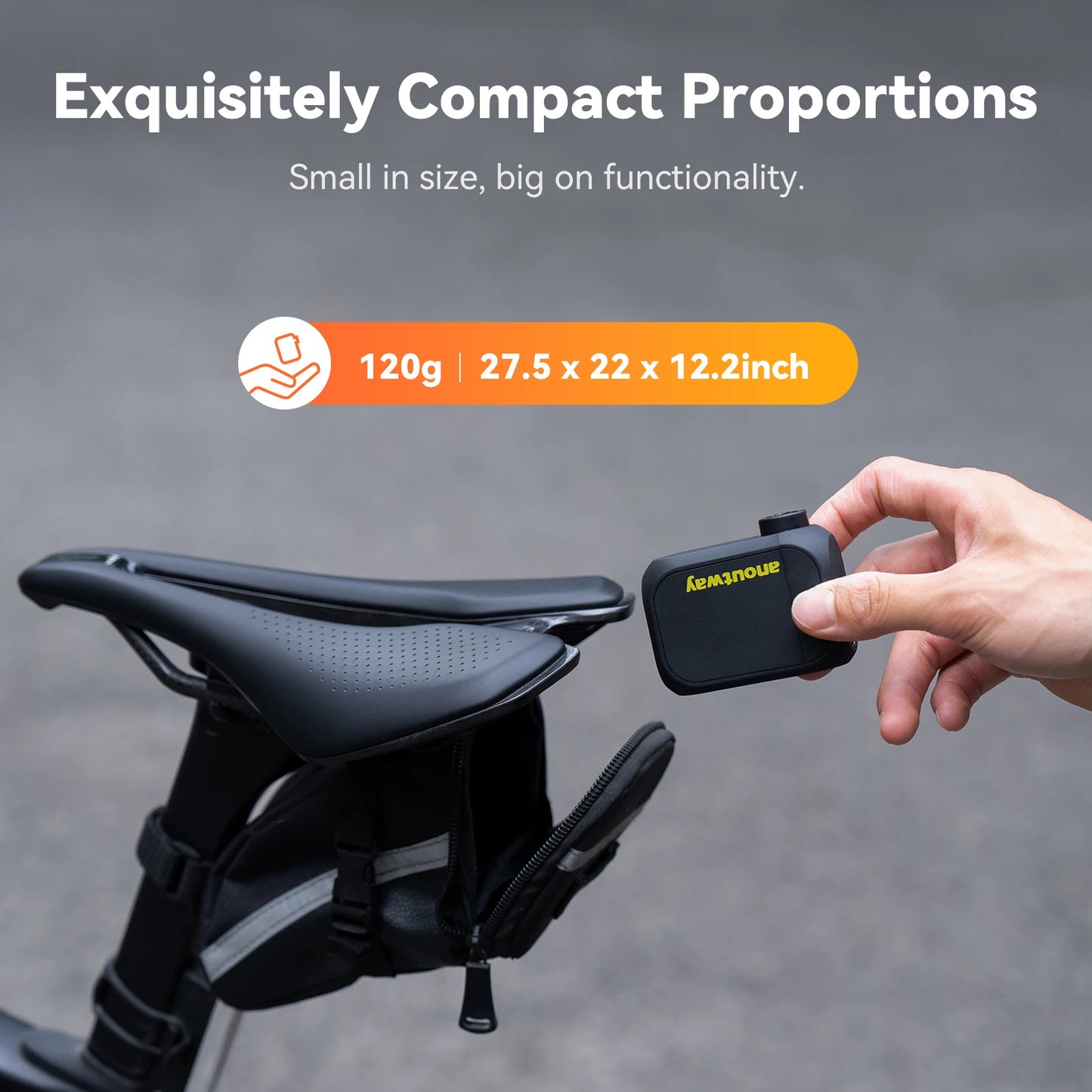 Anoutway AT1 Pro Mini Electric Bike Pump With LCD 120PSI