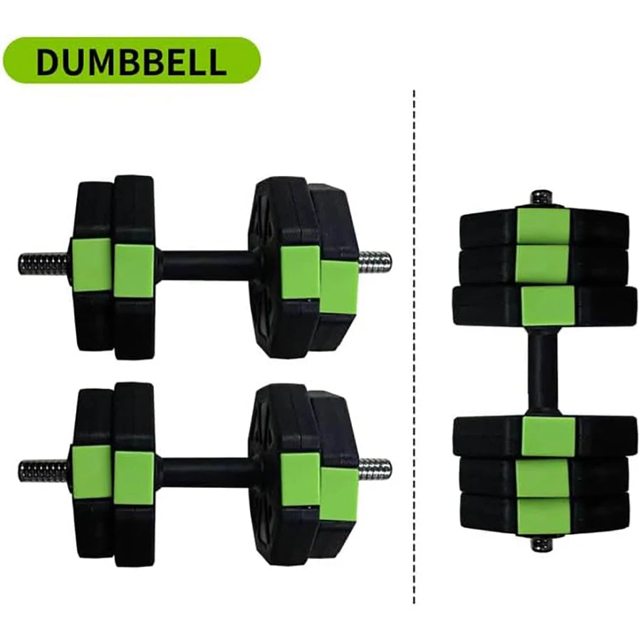 HiMISS Adjustable Dumbbell Set 2 In 1 Iron Handle
