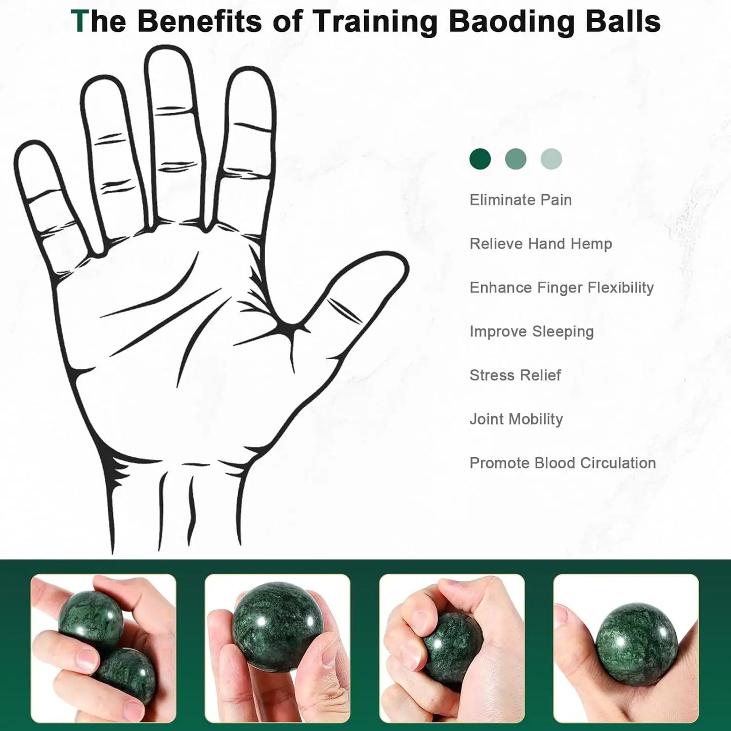 2 Pack Hand Therapy Balls With Pouch For Stress Relief
