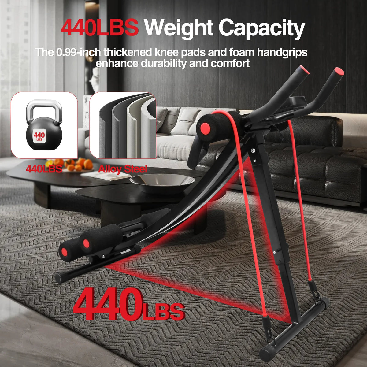 GIKPAL Foldable Ab Machine Core Workout Trainer