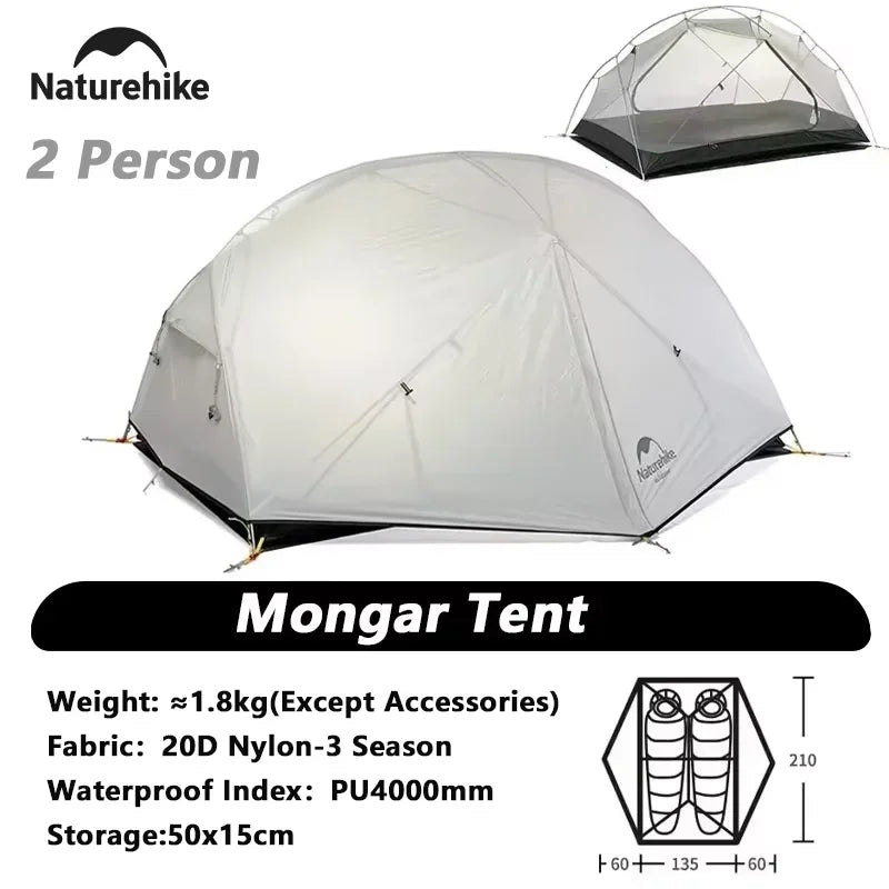 Naturehike Mongar Two Person Tent Ultralight Nylon