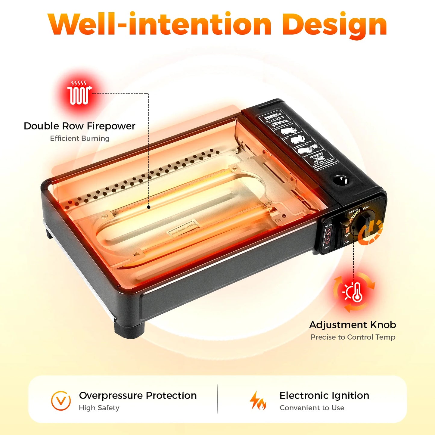 Stainless Steel Portable Butane Camping Stove