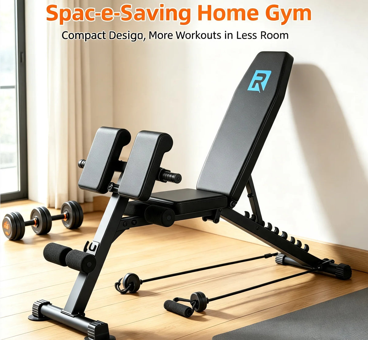 Multifunctional Roman Fitness Bench for Core Training