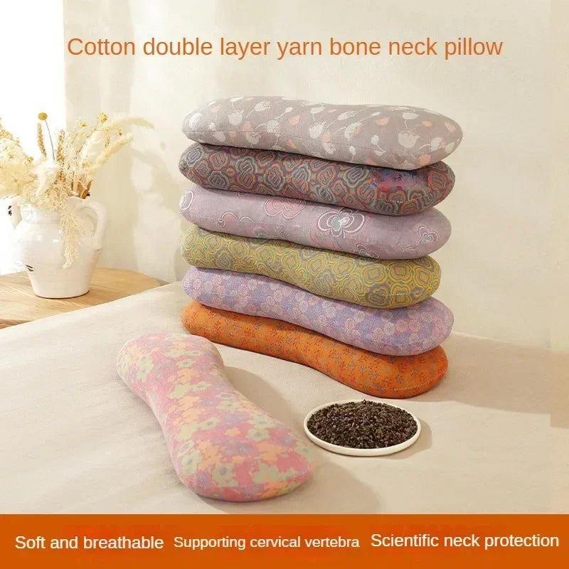 Buckwheat Neck Pillow With Double Layer Cotton Comfort