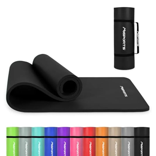 Yoga Mat Premium Non Slip Cushioned NBR Foam