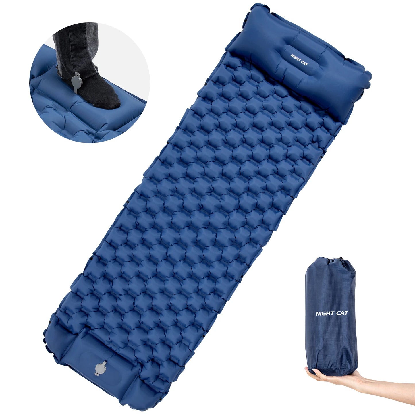Waterproof Ultralight Inflatable Air Mattress With Pillow TPU