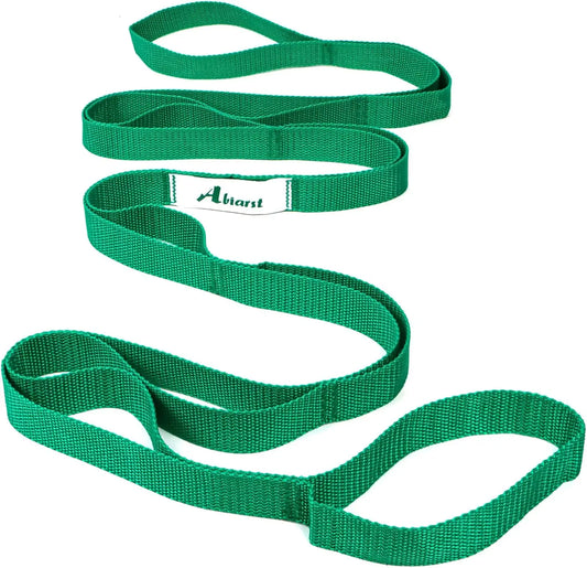 Ten Loop Non Elastic Stretching Strap For Yoga And Pilates
