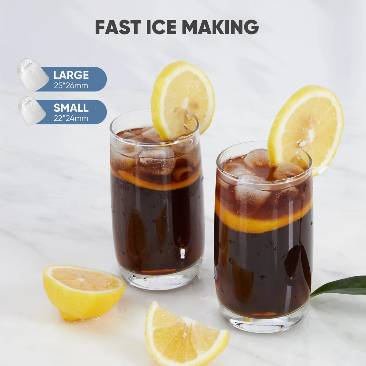 JHK Portable Countertop Bullet Ice Maker