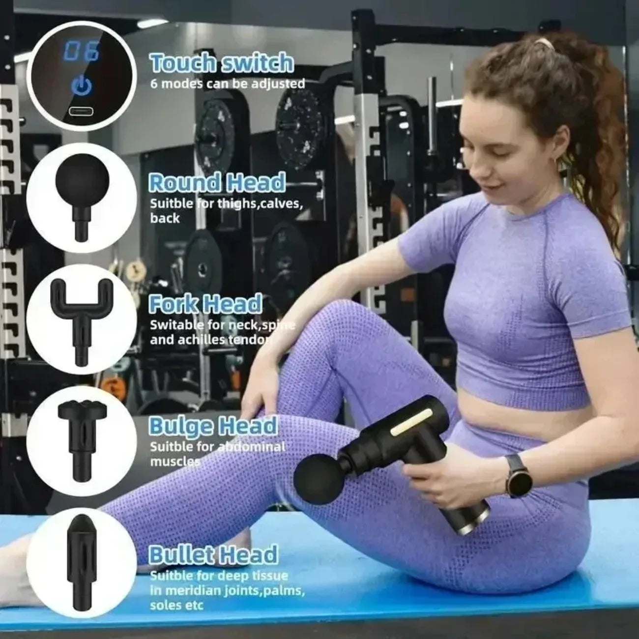 DIAMRI Mini USB Massage Gun Portable Fascia Relaxer