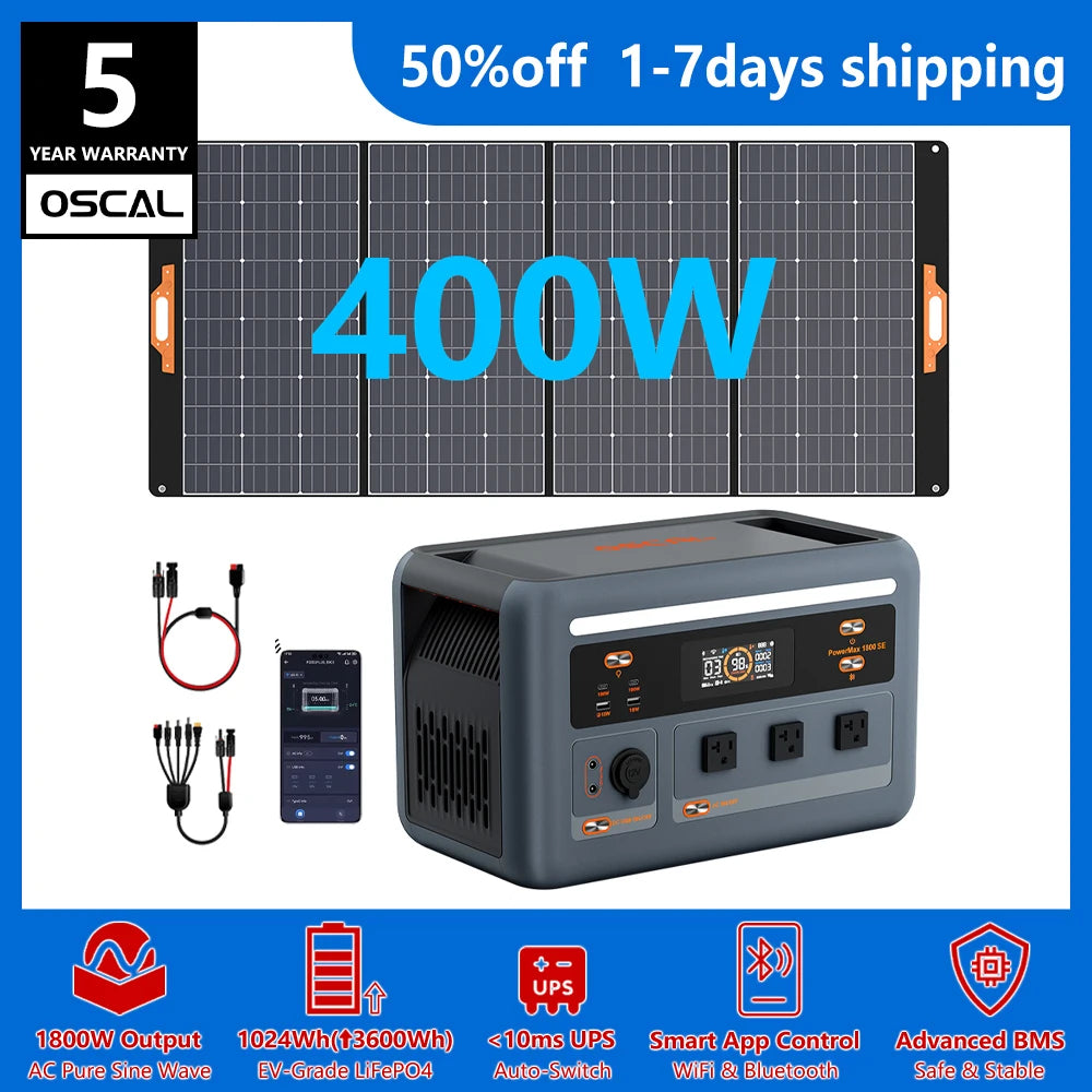 OSCAL PowerMax Portable LiFePO4 Power Station