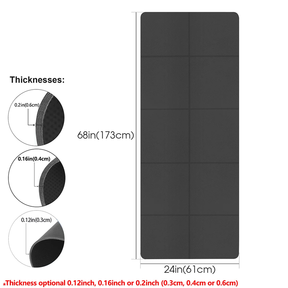 Foldable Travel Yoga Mat Eco Friendly Natural Rubber