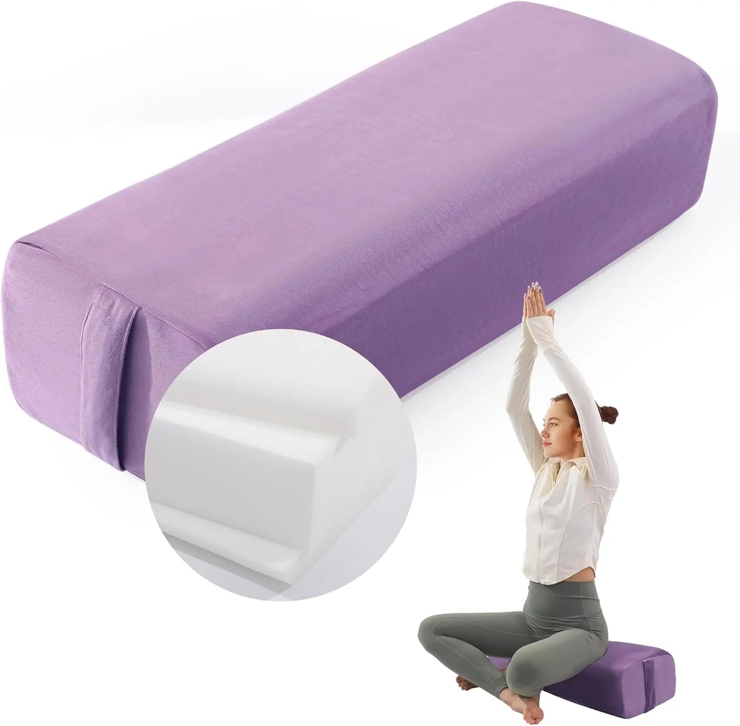 Yoga Bolster Pillow With Handle For Restorative Meditation