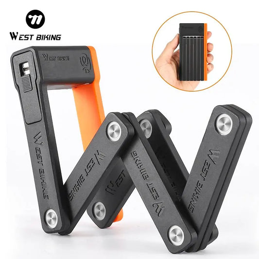 West Biking Foldable Bicycle Lock Anti-Theft With 3 Keys