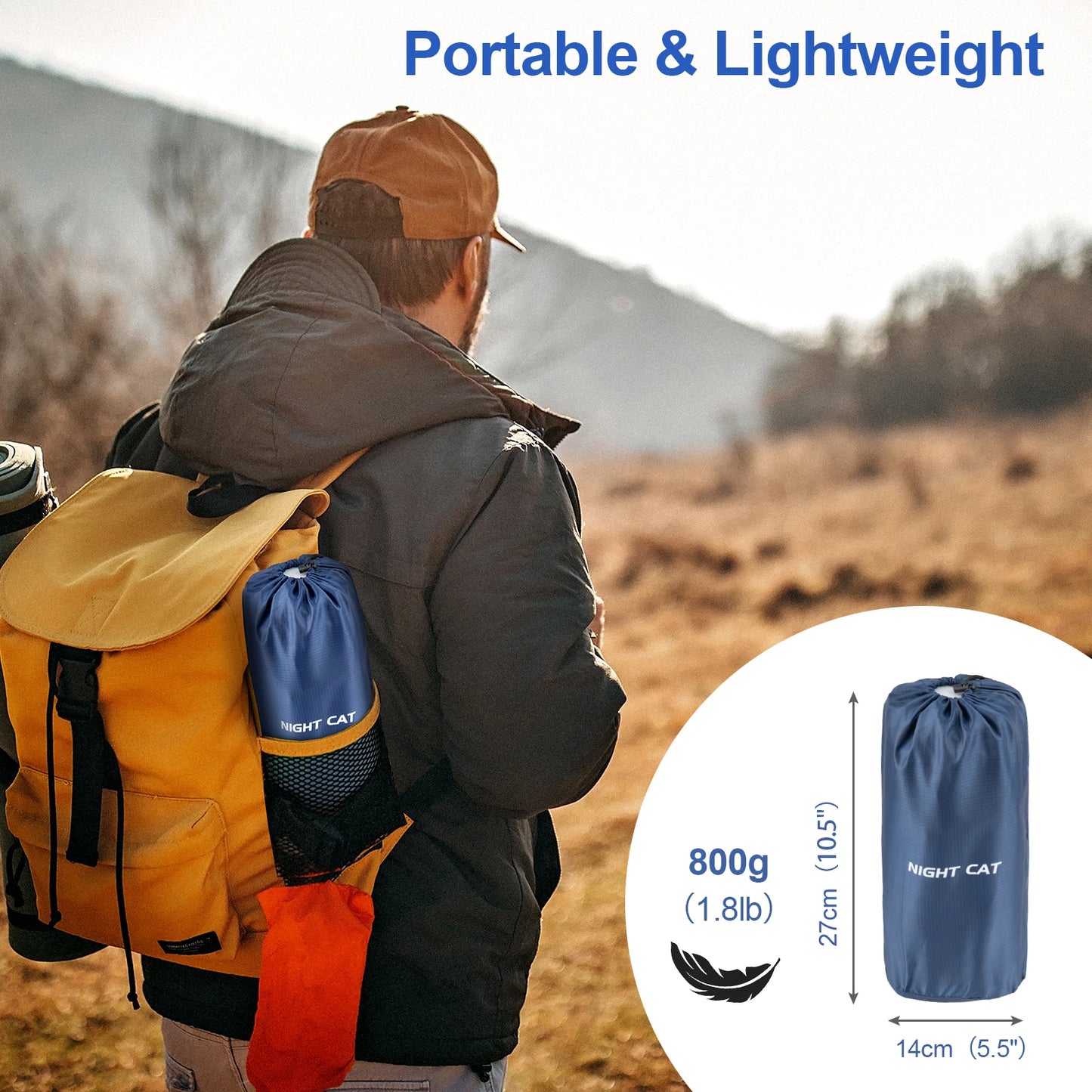 Waterproof Ultralight Inflatable Air Mattress With Pillow TPU