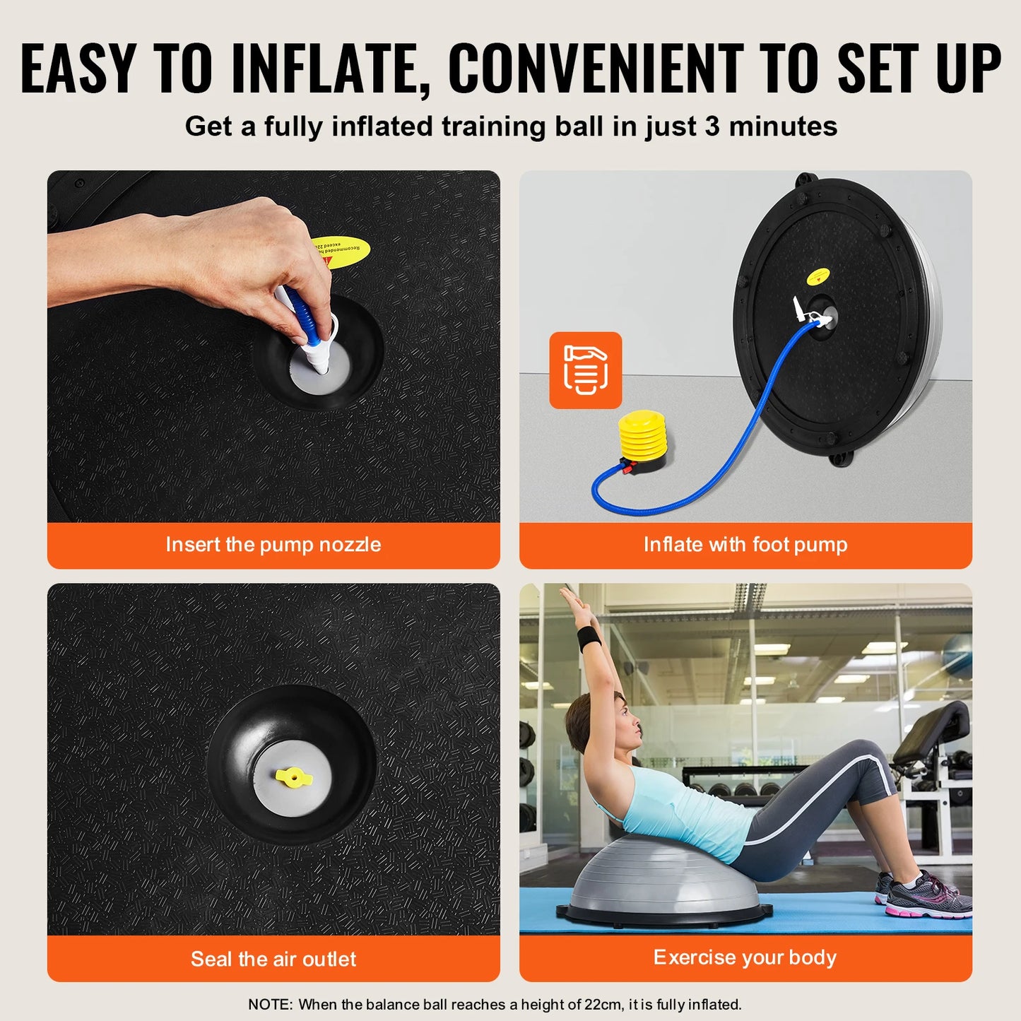 SucceBuy Balance Ball Trainer With Resistance Bands