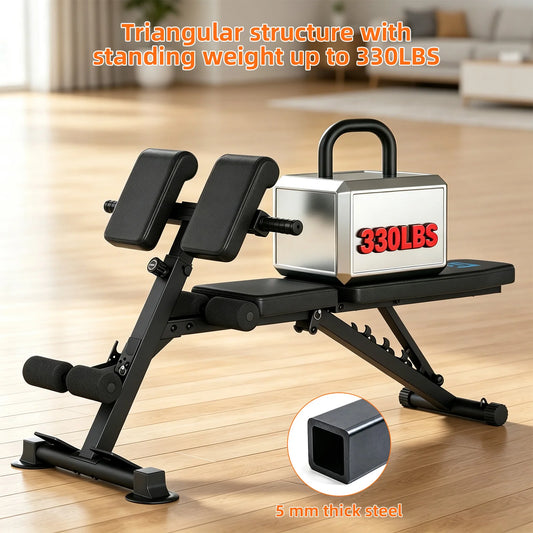 Multifunctional Roman Fitness Bench for Core Training