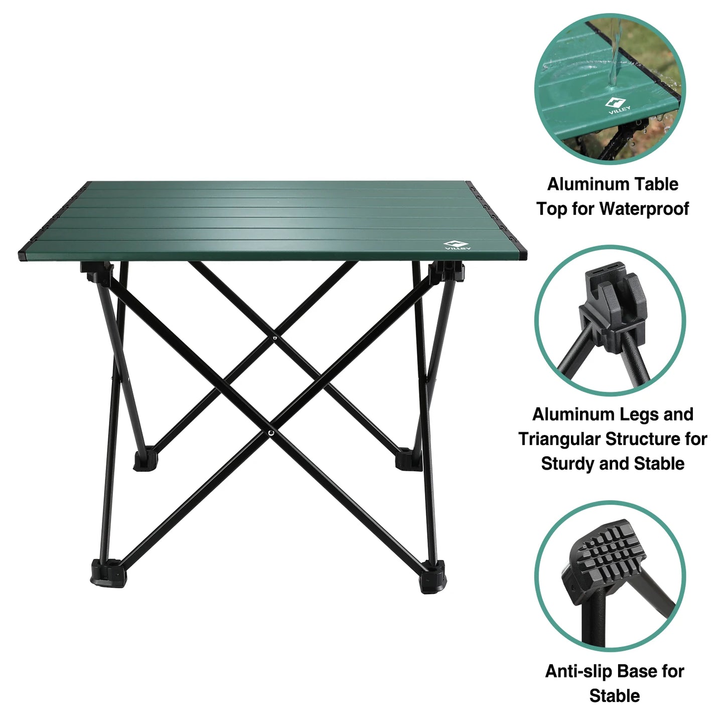 Villey Ultralight Aluminum Folding Camping Side Table