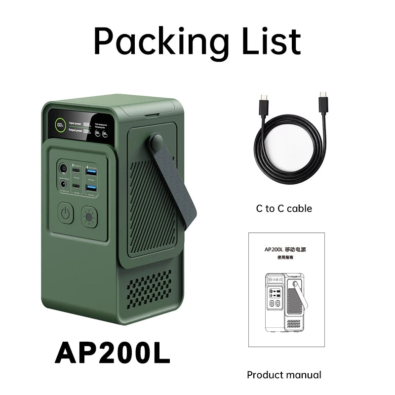 CTOLITY 200W Power Station Lifepo4 192Wh Portable Charger