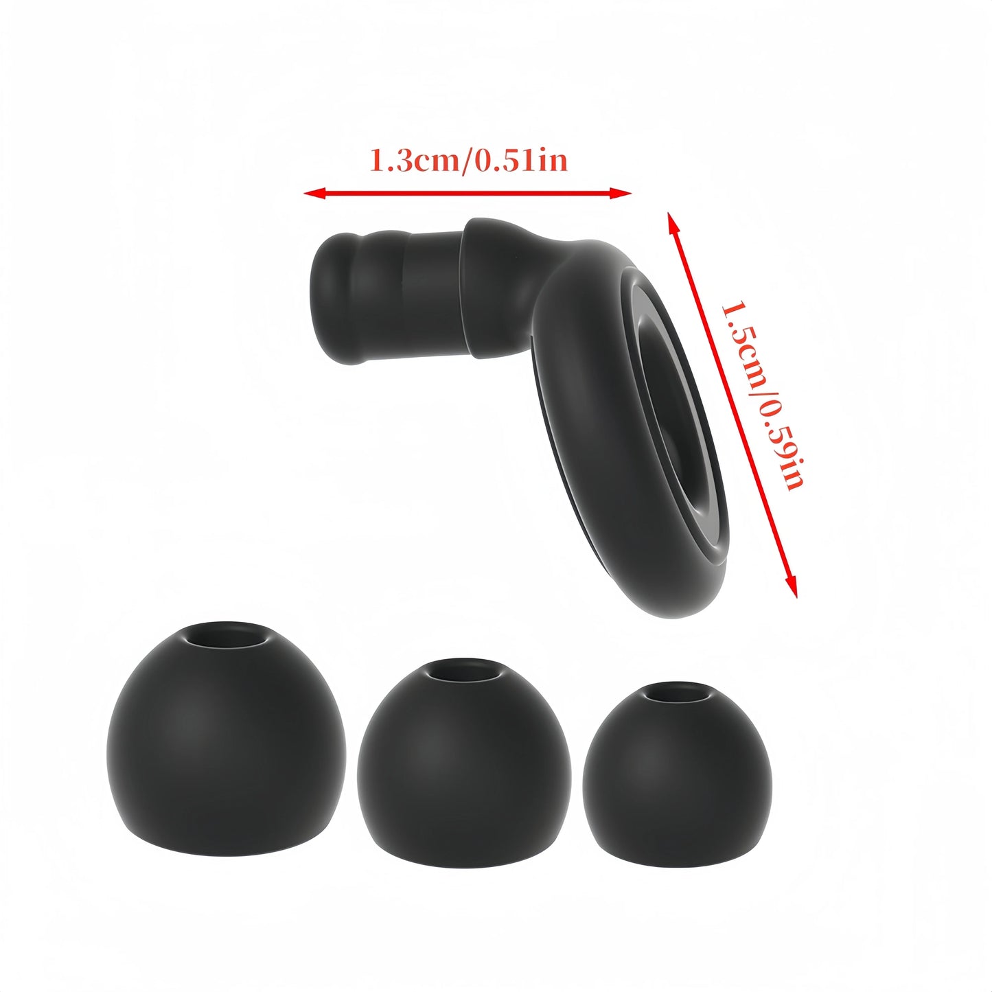 Cobasport Reusable Silicone Earplugs With Tips