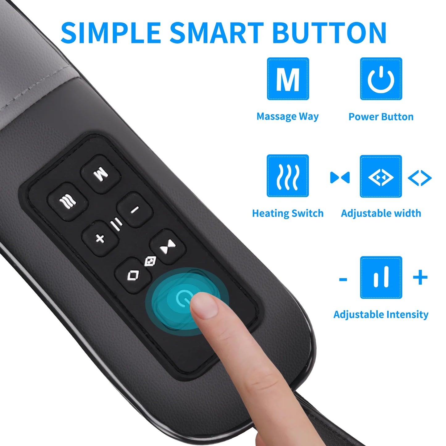 MASGREE Upgraded Adjustable Cordless Neck Massager With Heat