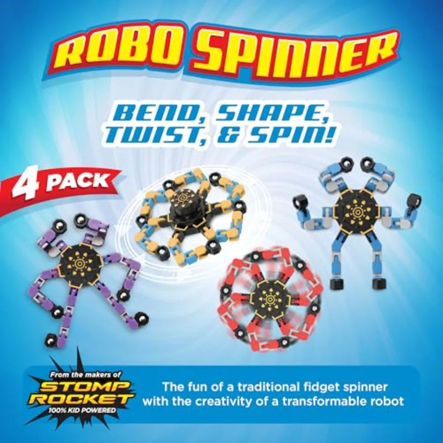 Fidget Spinner Toys 4 Pack Transformable Stress Relief