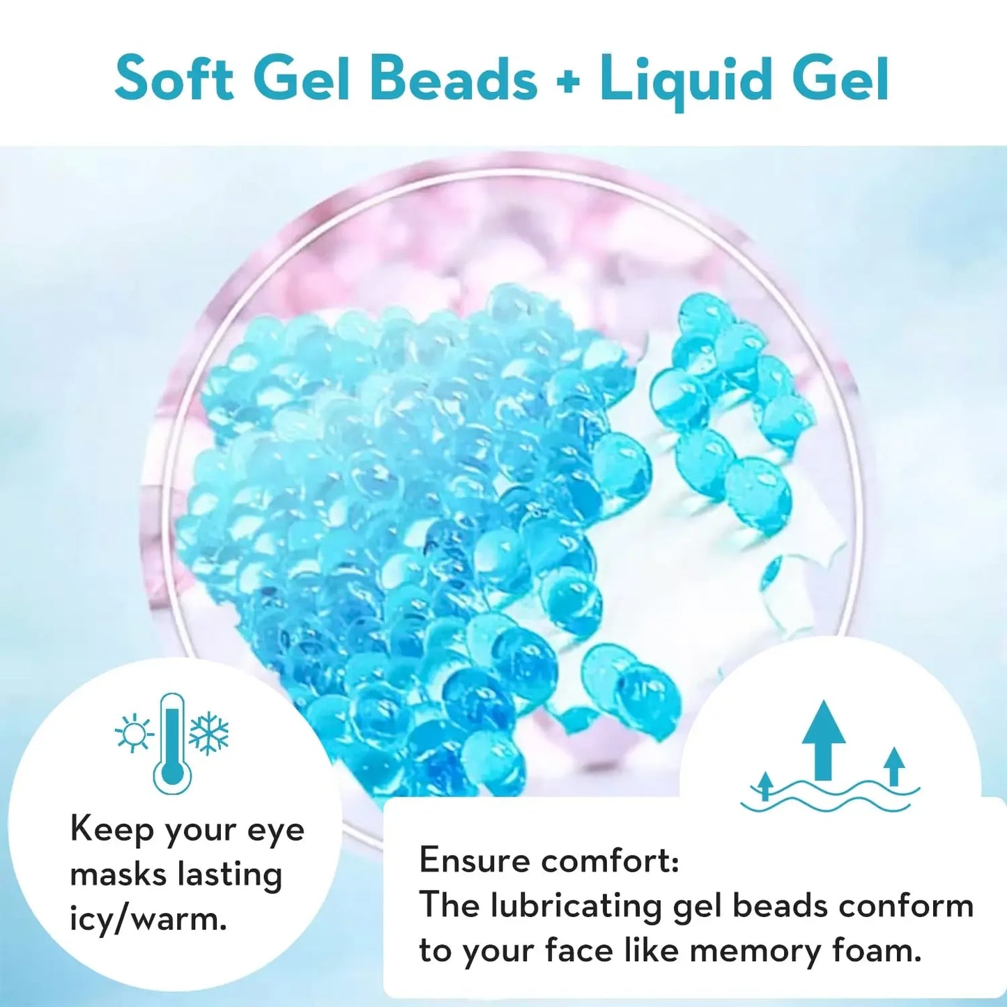 Cooling Gel Eye Mask Reusable Cold Pack for Puffy Eyes