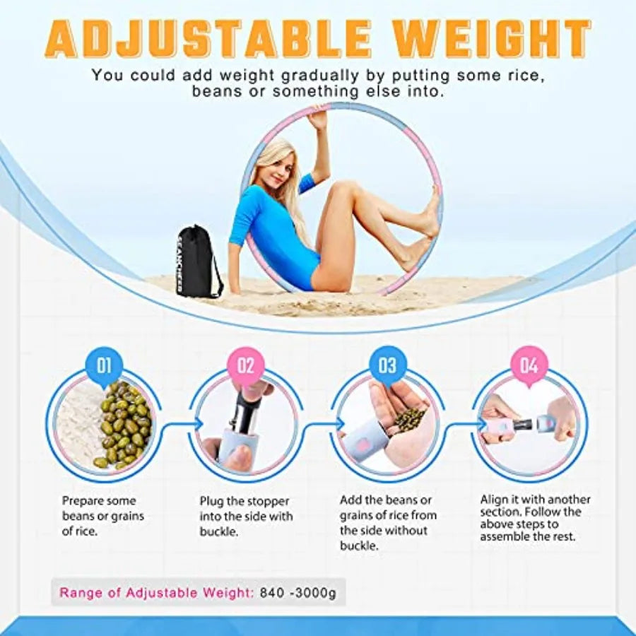 Weighted Detachable Exercise Ring 2 to 5 lb Adjustable