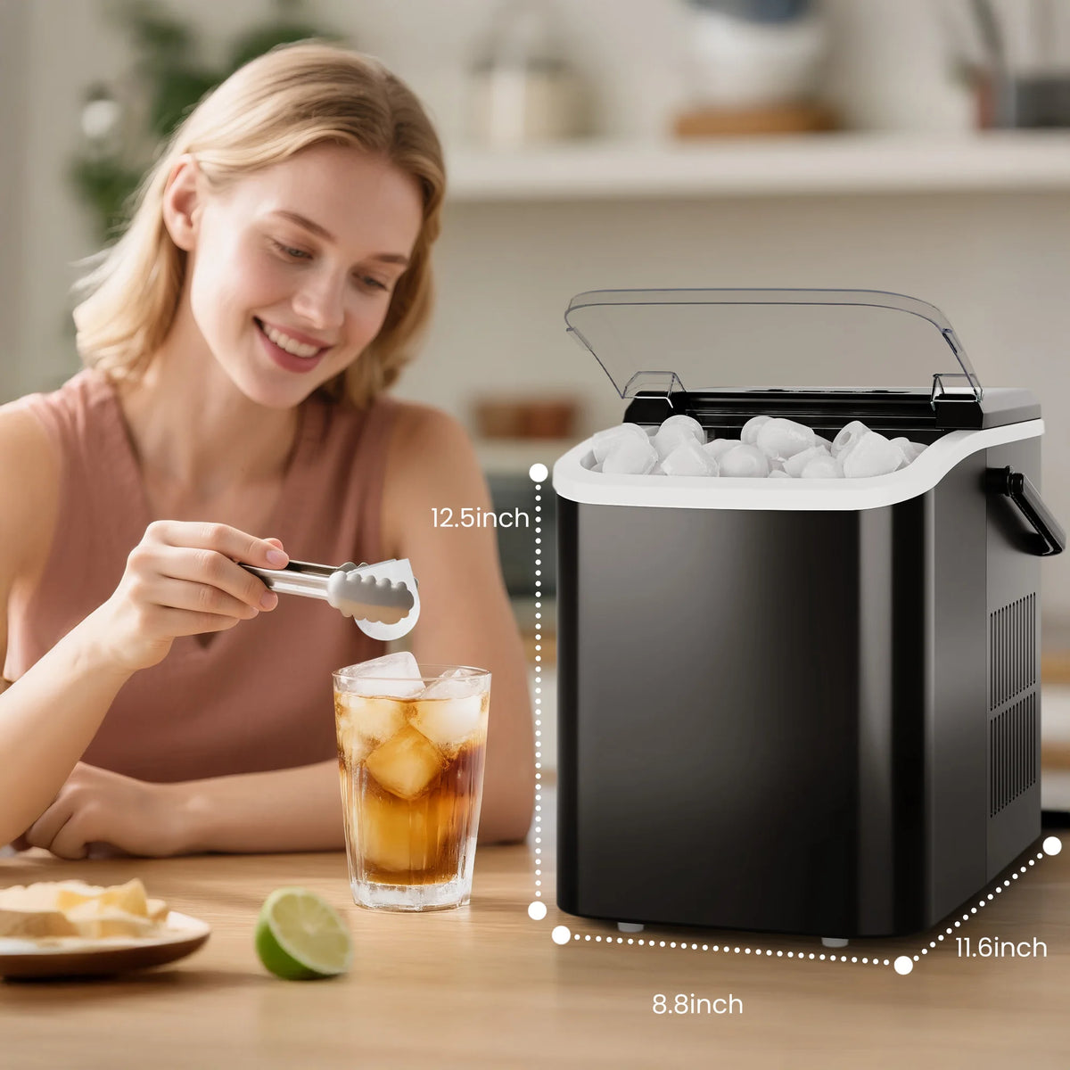 JHK Portable Countertop Bullet Ice Maker