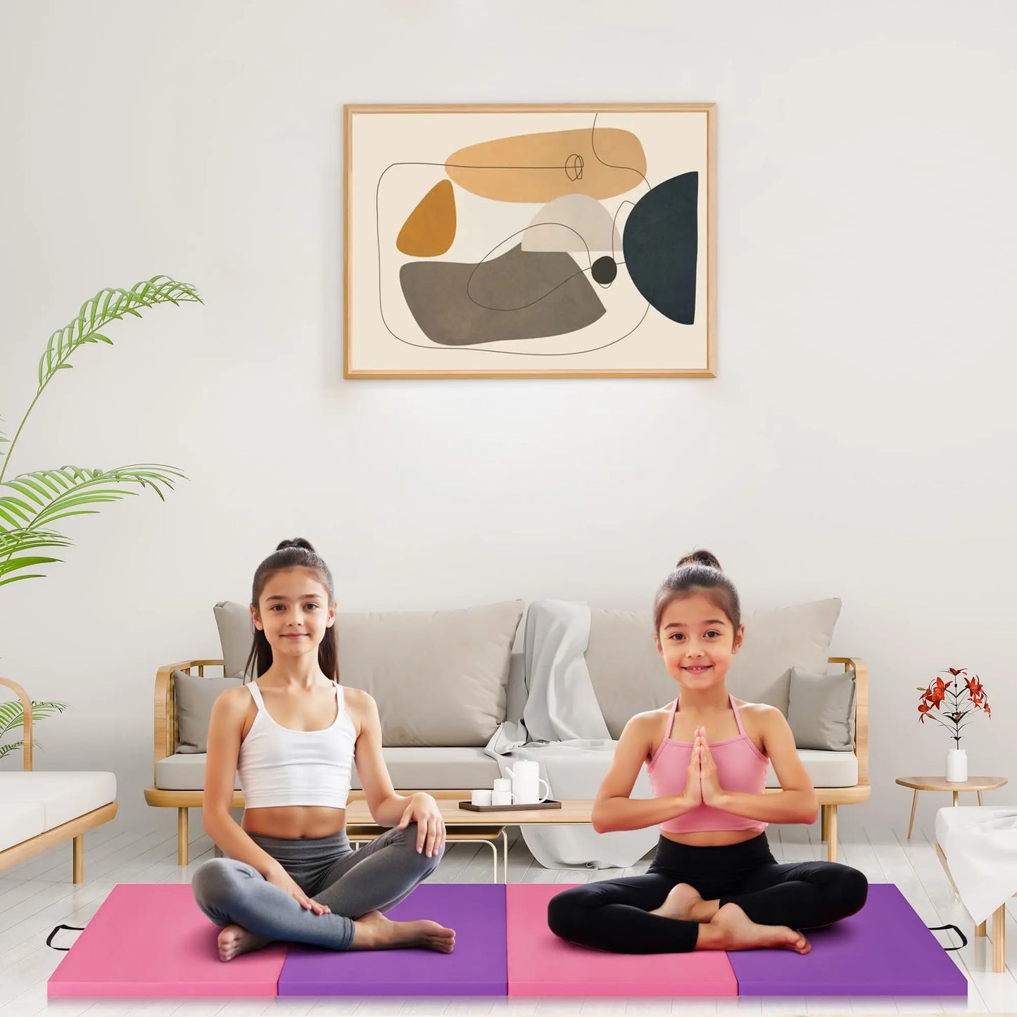 HiMISS Gymnastics Mat Exercise Tumbling Floor Pad For Home