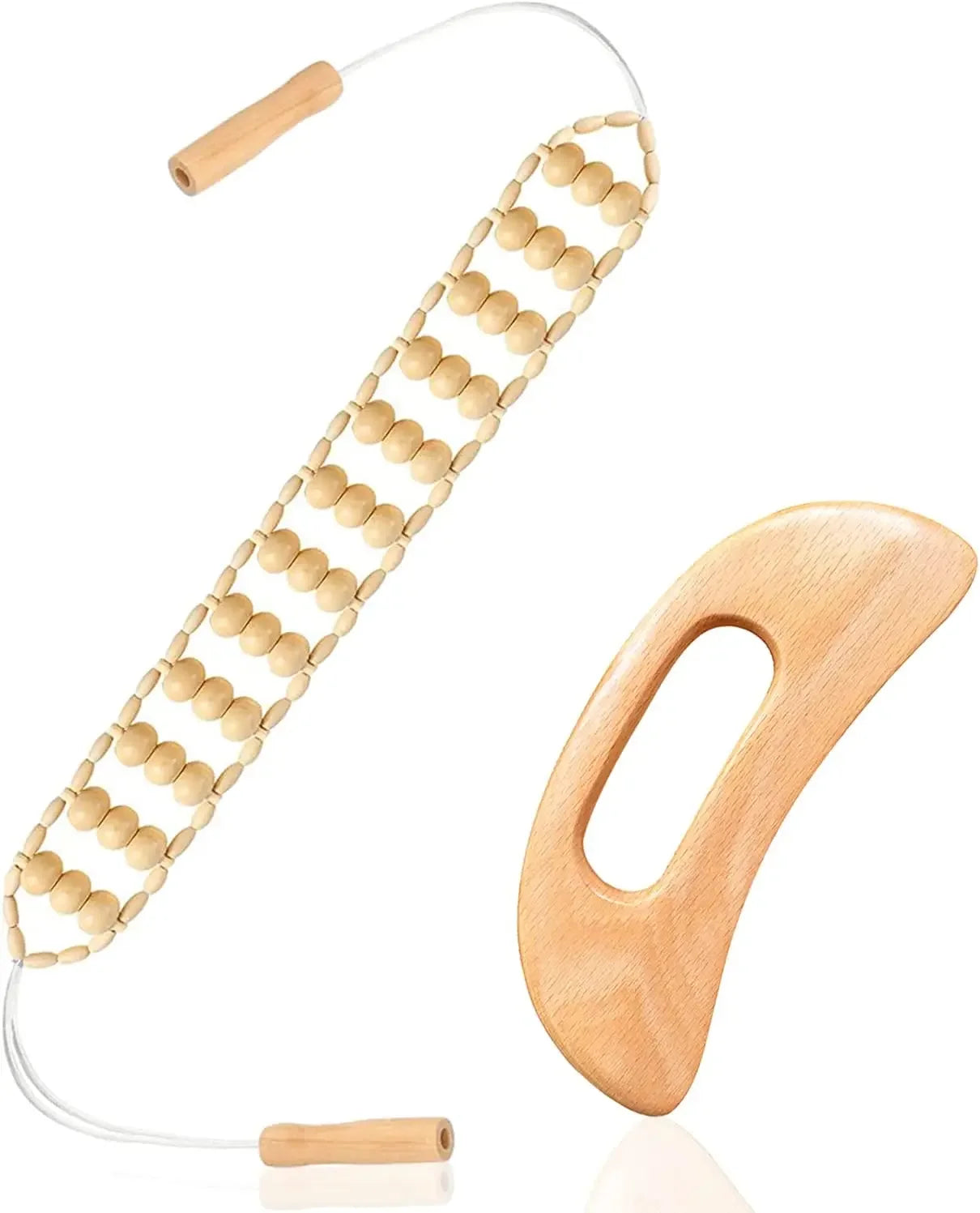 Jecaliz Wooden Massager Lymphatic Drainage Guasha Roller