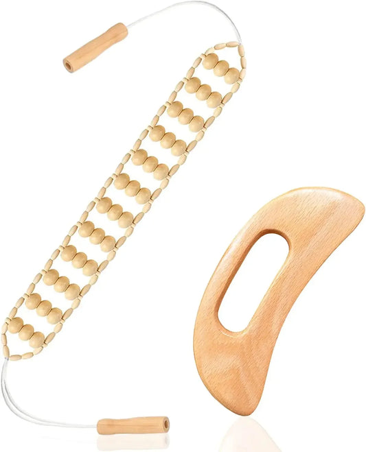 Jecaliz Wooden Massager Lymphatic Drainage Guasha Roller