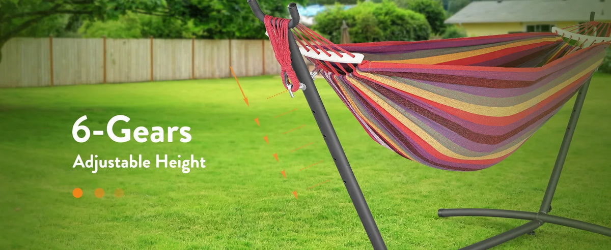 GYROOR Adjustable Hammock With Steel Stand