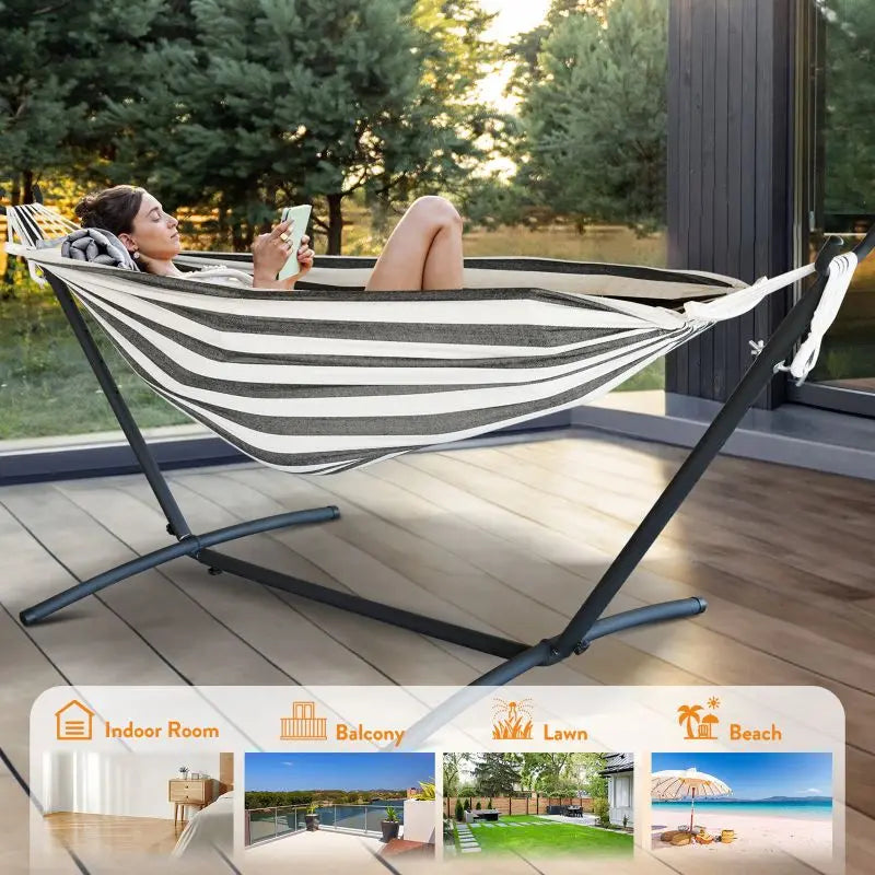 GYROOR Adjustable Hammock Stand 600lb Capacity