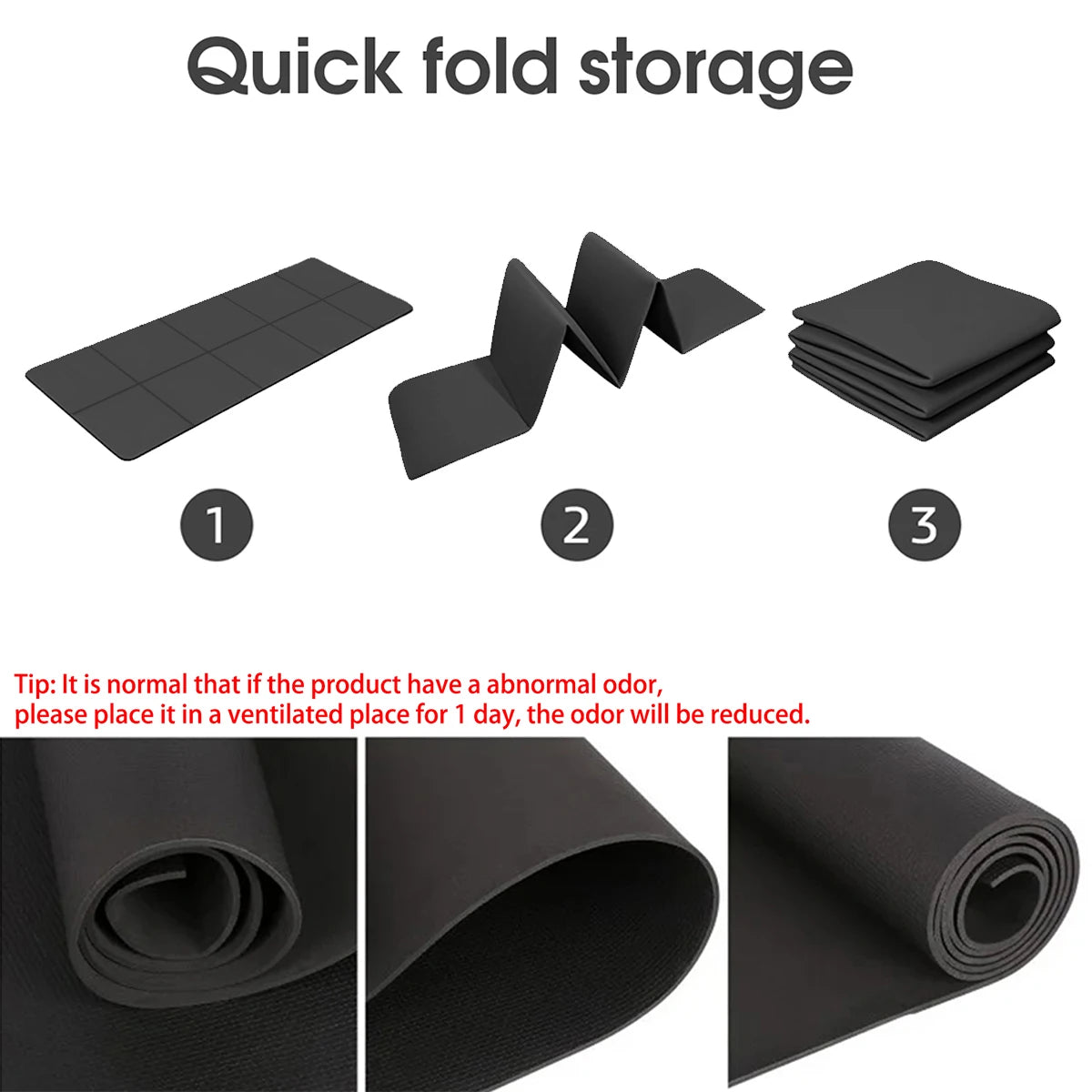 Foldable Travel Yoga Mat Eco Friendly Natural Rubber