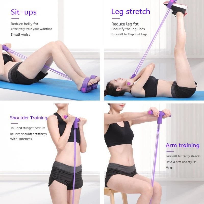 NONE 6-Tube Resistance Band Multi Function Tension Rope