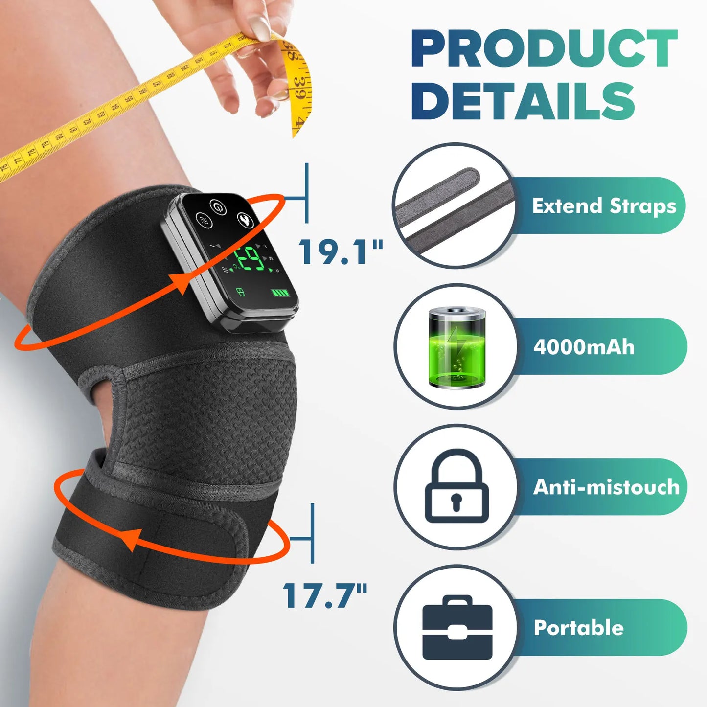 Hailicare Knee Heating Massager for Joint Pain Relief