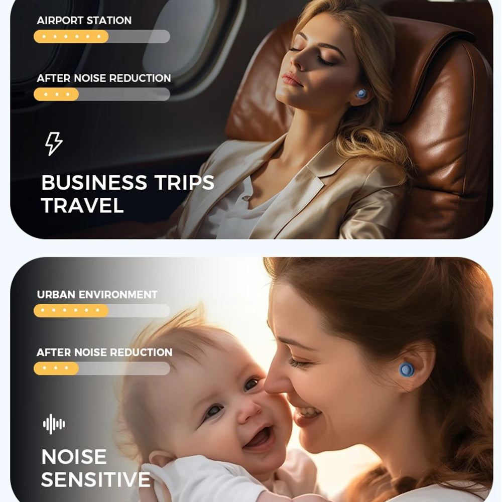 Silicone Sleep Earplugs Noise Reduction And Comfort