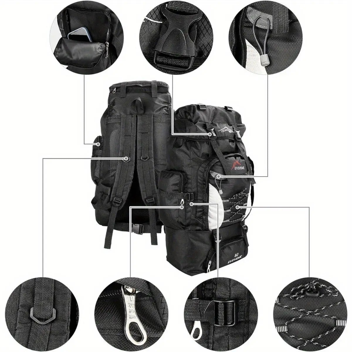 Outdoor Casual Sports Backpack Capacity Hiking Camping