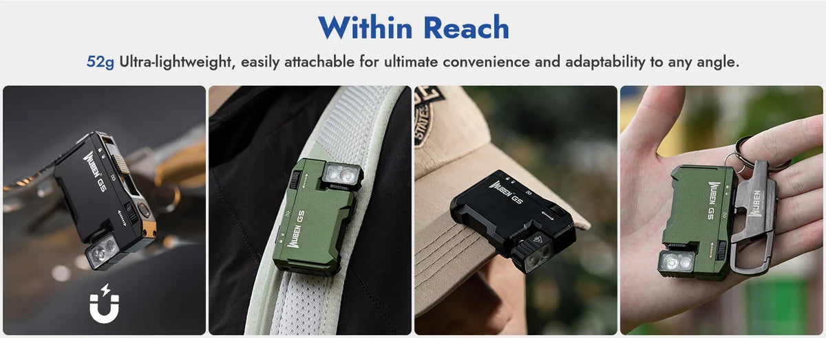 WUBEN G5 Rechargeable Dual Light EDC Flashlight