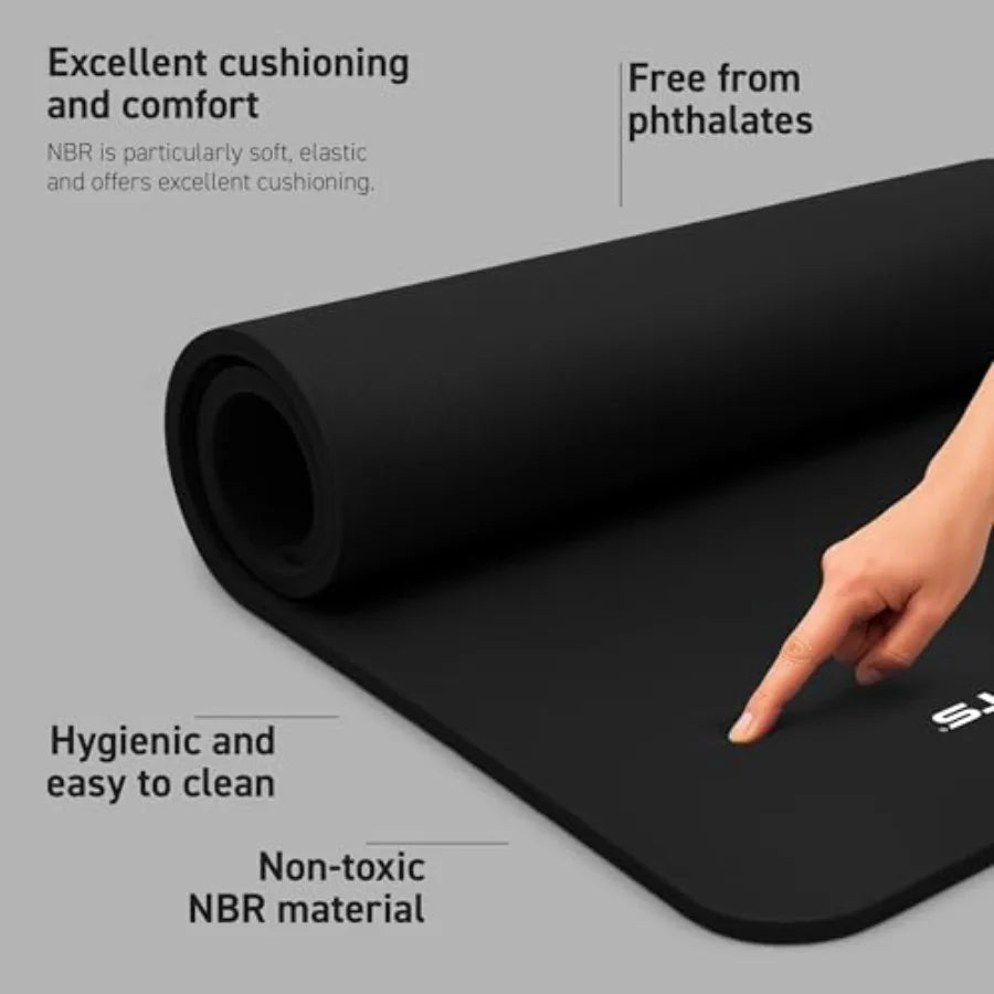 Yoga Mat Premium Non Slip Cushioned NBR Foam