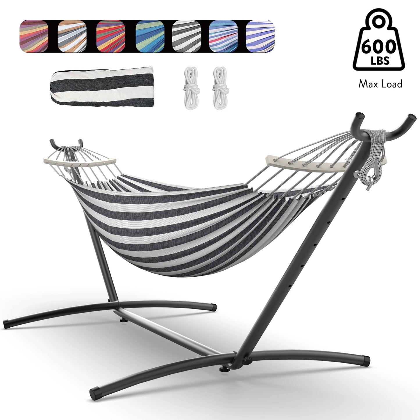 GYROOR Adjustable Hammock Stand 600lb Capacity