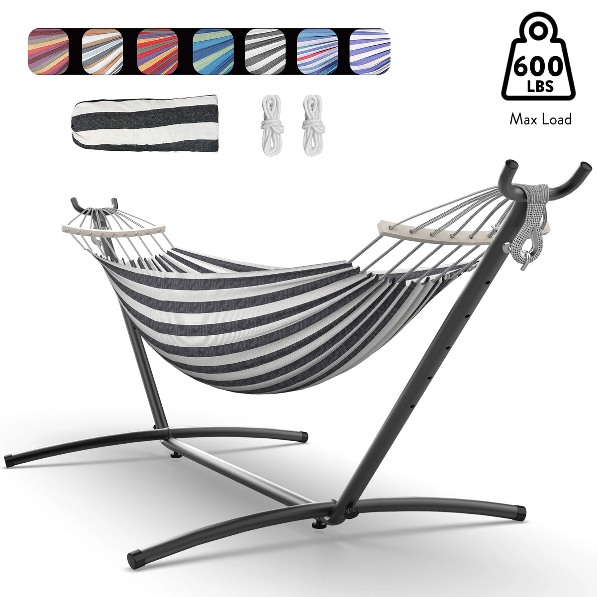 GYROOR Adjustable Hammock With Steel Stand
