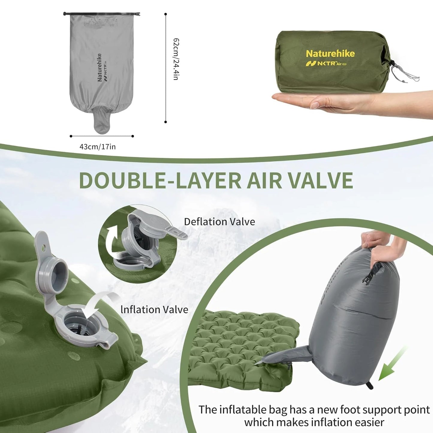 Naturehike R4.6 Ultralight Inflatable Camping Mattress