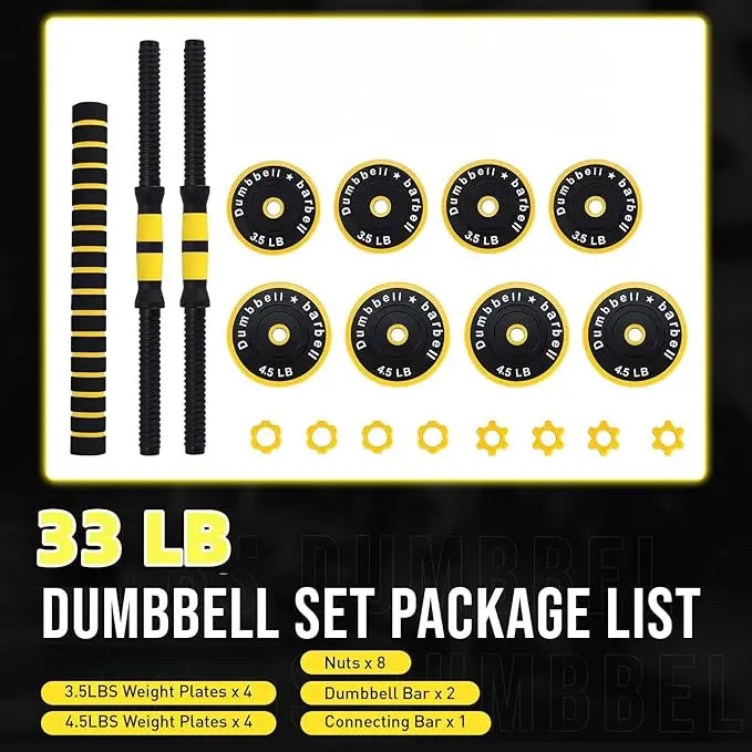 Adjustable Dumbbell Set With Foam Grip Handles