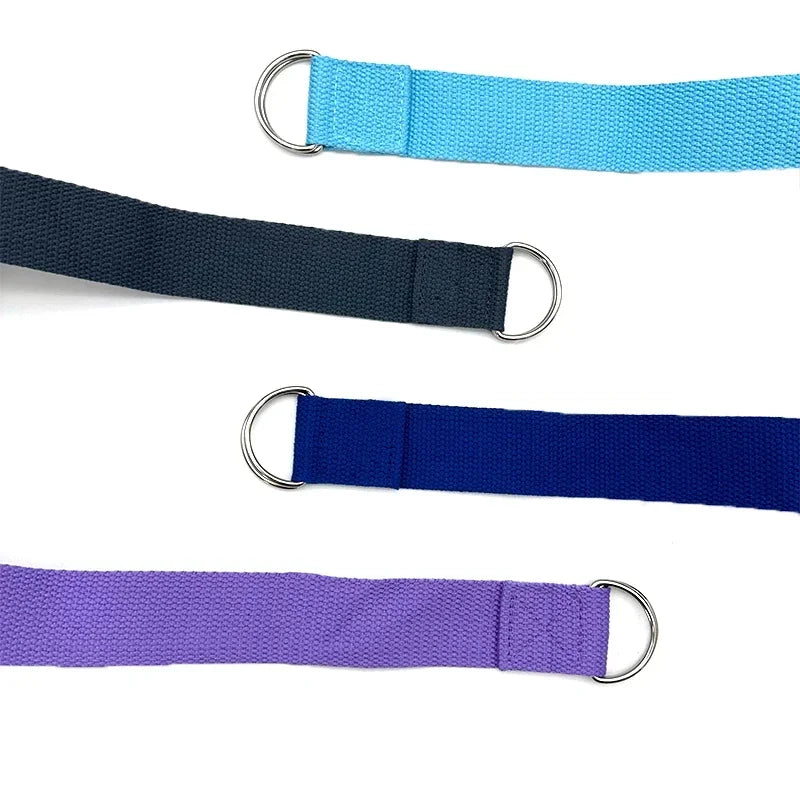 Fuyaozhishang Yoga Strap D Ring Adjustable Cotton Blend