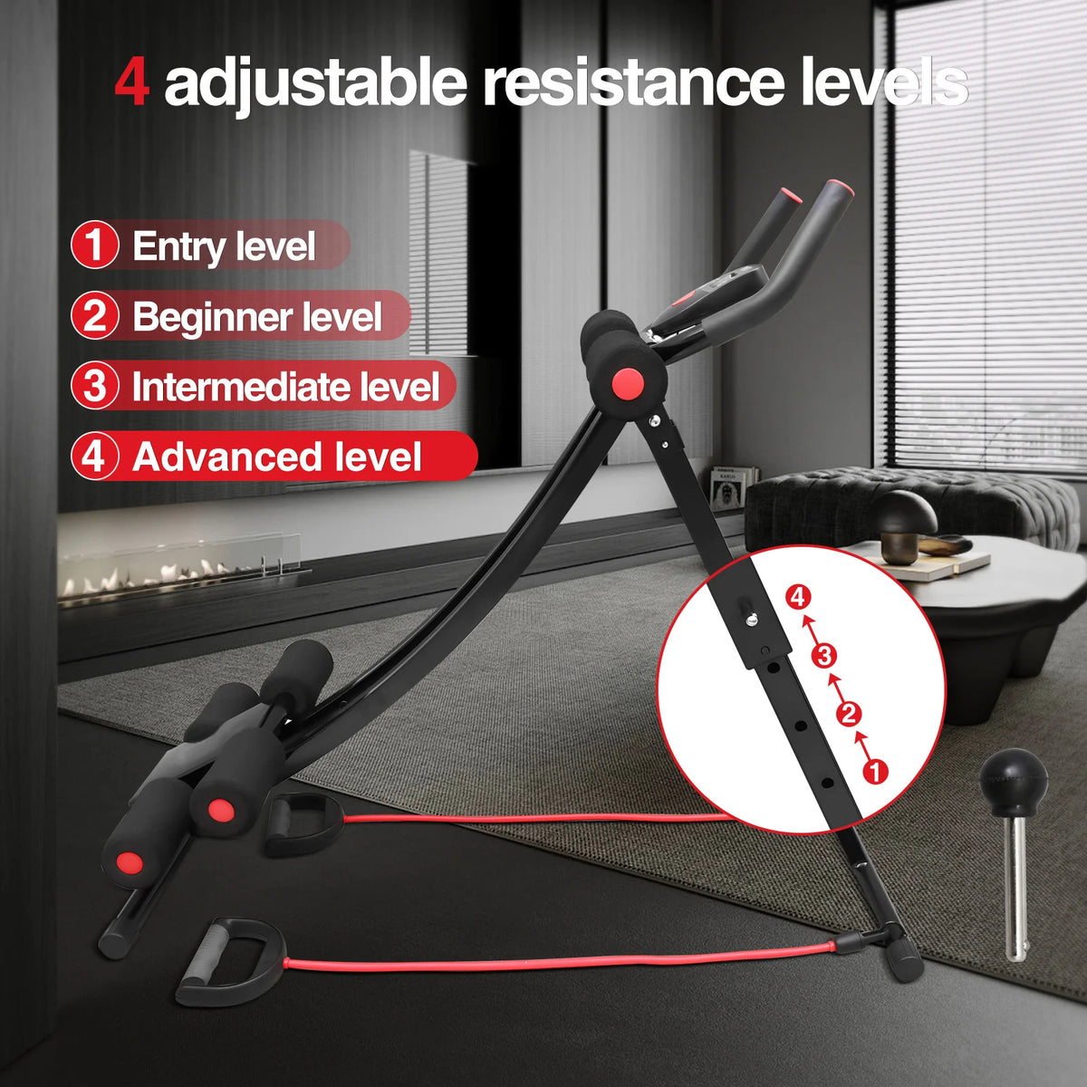GIKPAL Foldable Ab Machine Core Workout Trainer