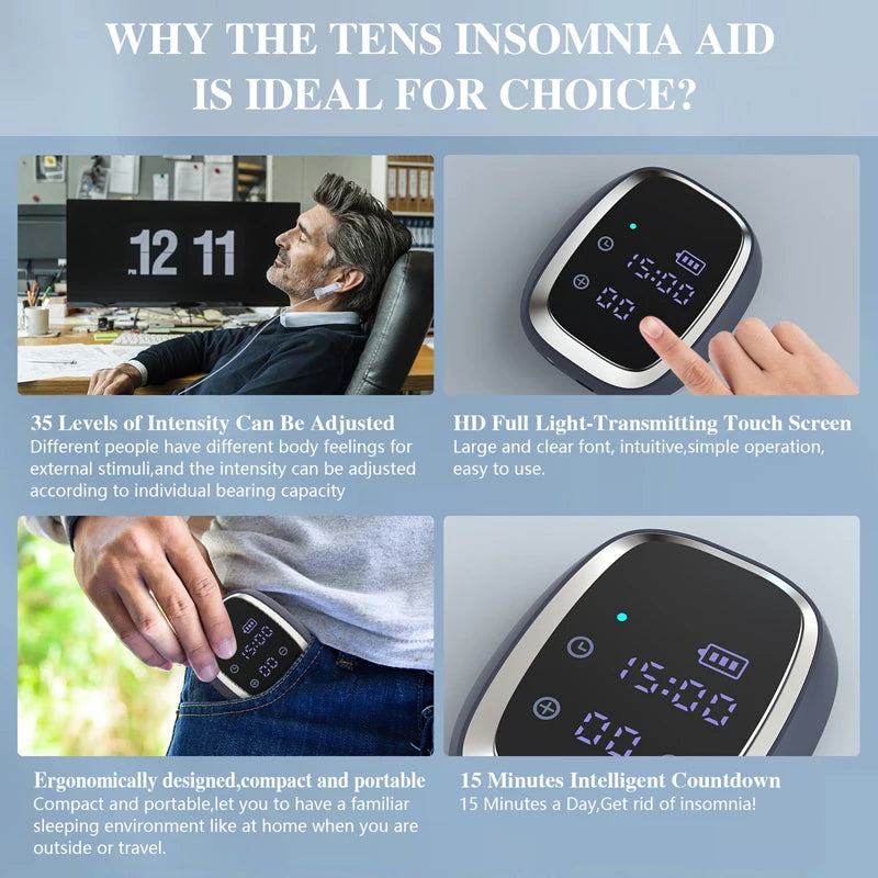 Sleep Aid Device CES Stimulation Therapy 600mAh Handheld