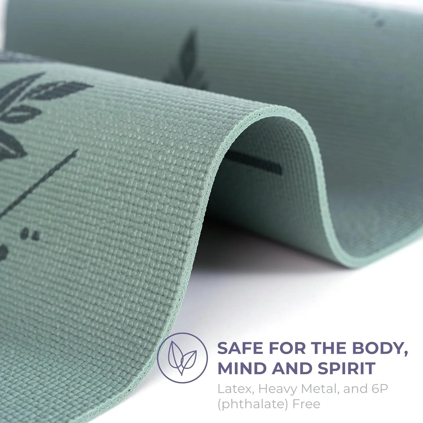 Non Slip Yoga Mat With Alignment Lines For Pilates Gym